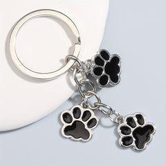 Cartoon Pet Paw Keychain Key Ring Purse Bag Backpack Car Key Charm Earbud Case