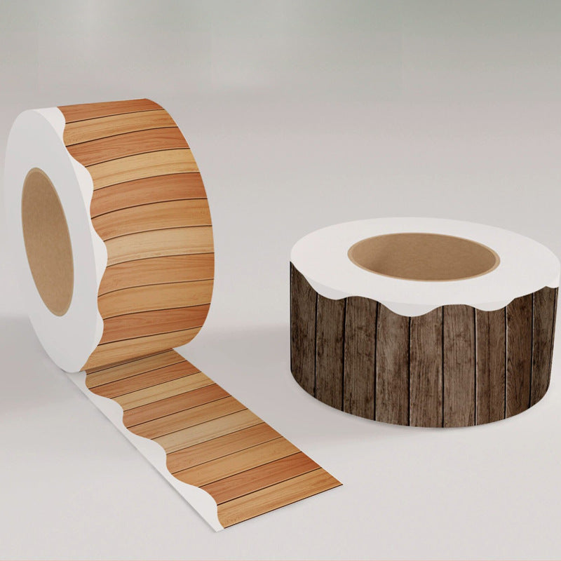 1pc 65 Ft Antique Wood Self Adhesive Bulletin Board Borders