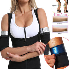 Solid Sleeve Weight Loss Sweat Arm Shaper for Women