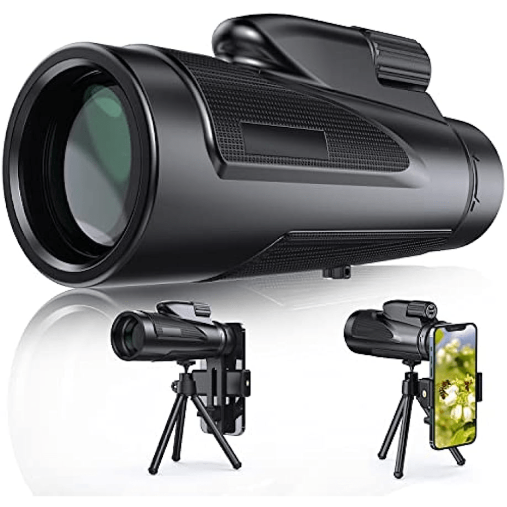 12x50 Monocular Telescope HD Bak4 Prism Waterproof Scope with Smartphone Adapter