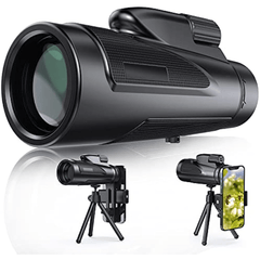 12x50 Monocular Telescope HD Bak4 Prism Waterproof Scope with Smartphone Adapter