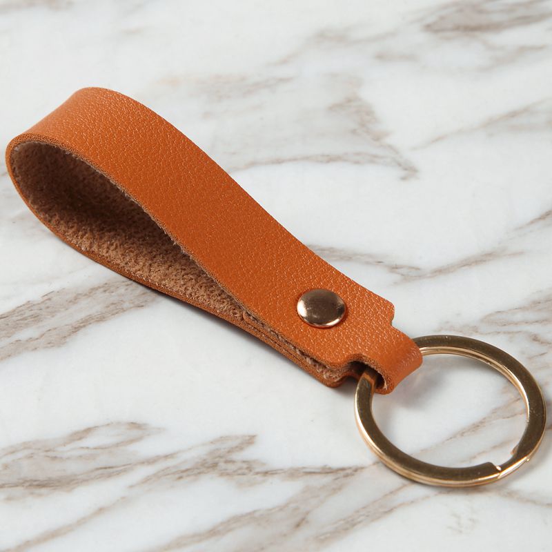5pcs PU Leather Keychain For Men Car Key Strap Business Gift