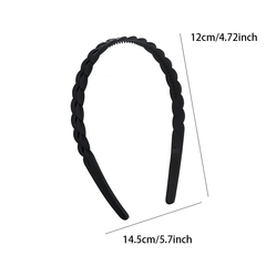 Wave Shaped Teethed Headband For Washing Face
