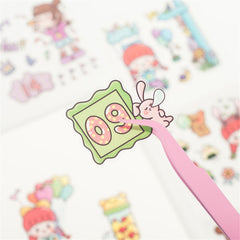 100 Sheets Little Girl Stickers for DIY Scrapbooking Arts & Crafts