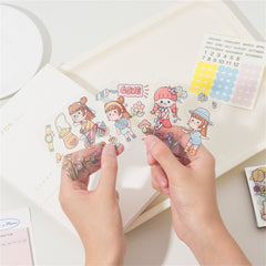 100 Sheets Little Girl Stickers for DIY Scrapbooking Arts & Crafts
