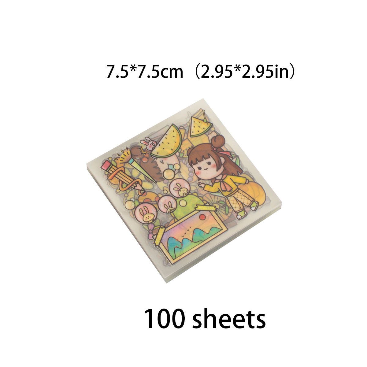 100 Sheets Little Girl Stickers for DIY Scrapbooking Arts & Crafts