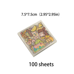 100 Sheets Little Girl Stickers for DIY Scrapbooking Arts & Crafts
