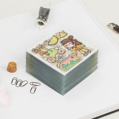 100 Sheets Little Girl Stickers for DIY Scrapbooking Arts & Crafts