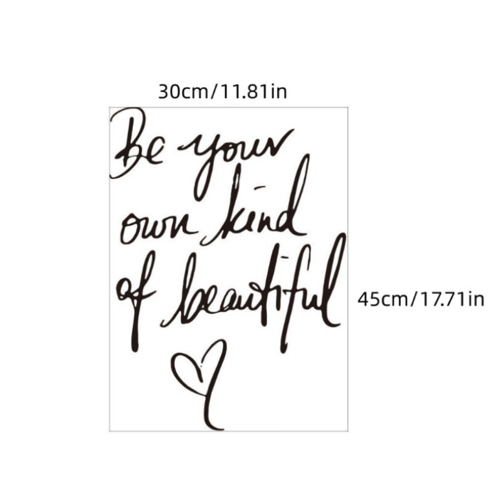 English Wall Sticker Warm Home Bedroom Studio Background Wall Decor