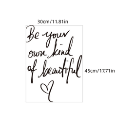 English Wall Sticker Warm Home Bedroom Studio Background Wall Decor