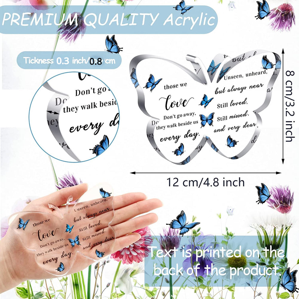 Acrylic Bereavement Memorial Butterfly Lost Mother Father Husband Sympathy