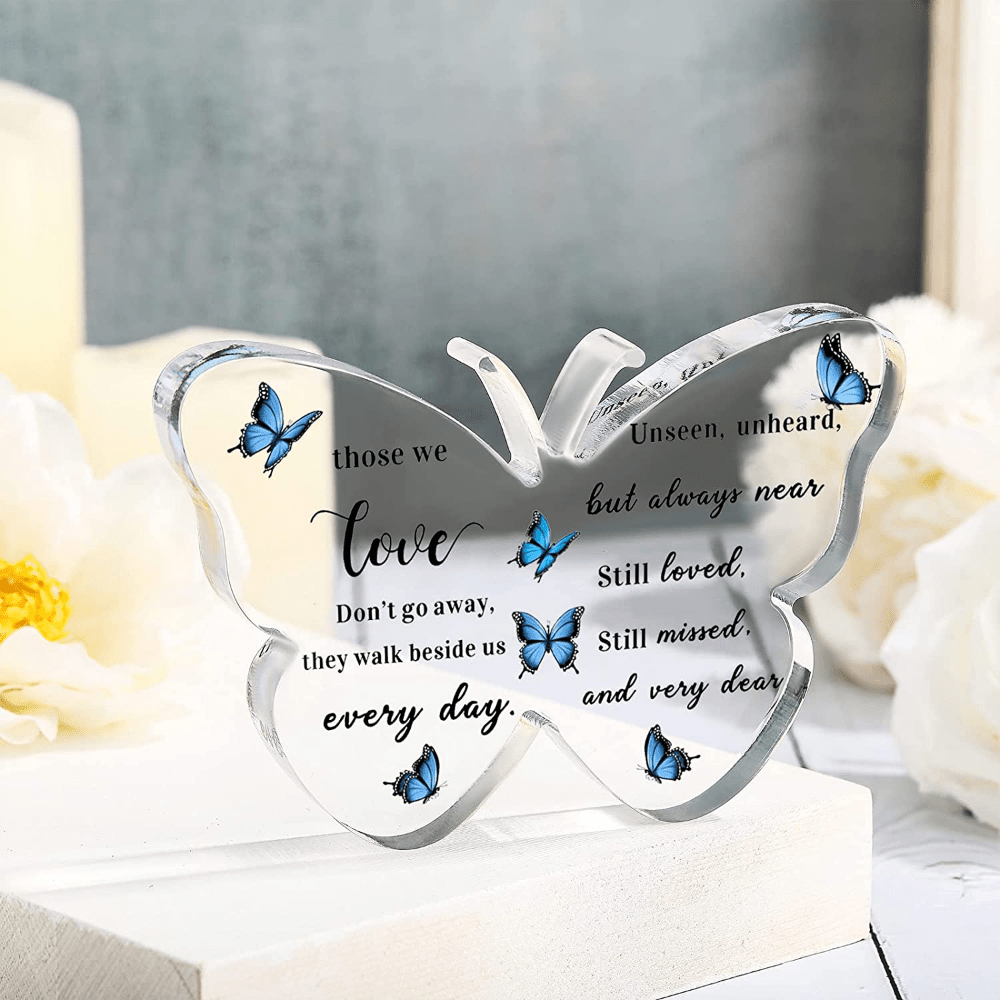 Acrylic Bereavement Memorial Butterfly Lost Mother Father Husband Sympathy