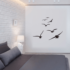 Seagulls Birds Fly Sticker Wall Decor Waterproof