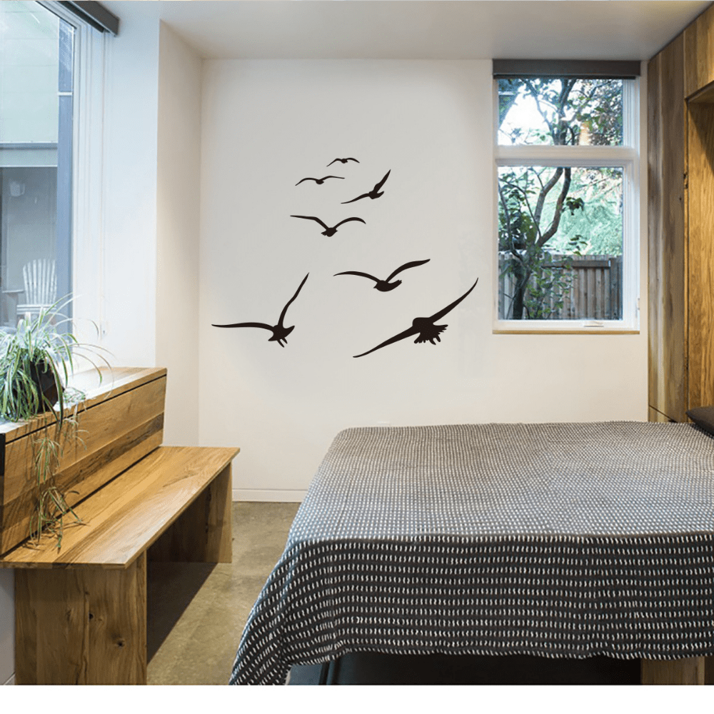 Seagulls Birds Fly Sticker Wall Decor Waterproof