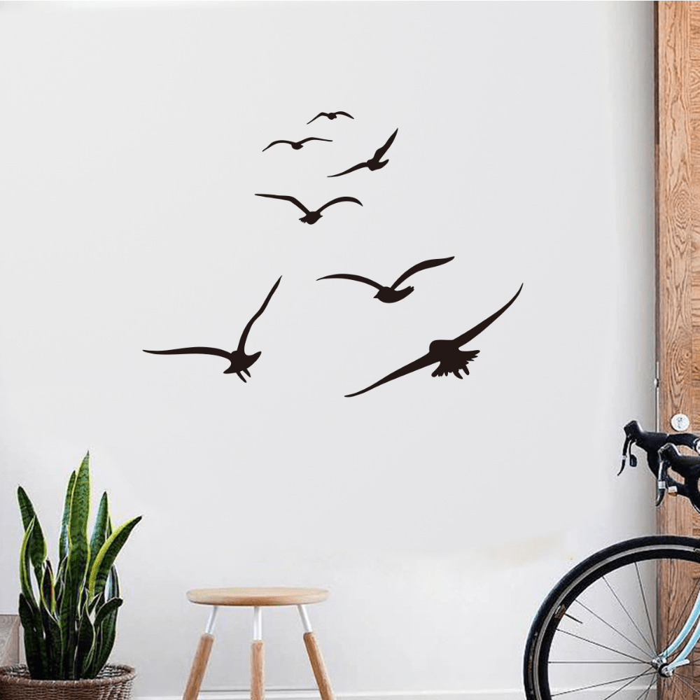 Seagulls Birds Fly Sticker Wall Decor Waterproof
