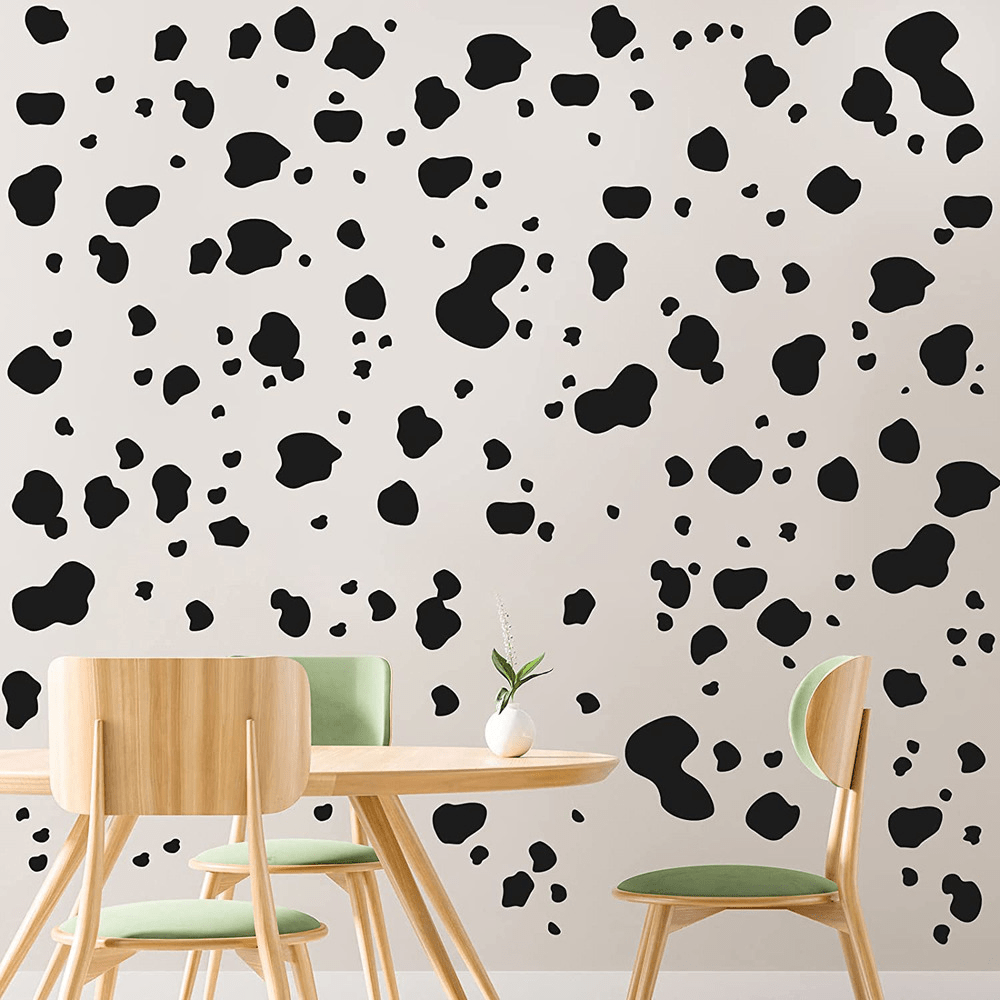 Geometric Cow Wall Stickers for Kids Room Decor