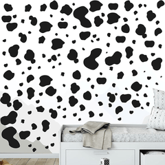 Geometric Cow Wall Stickers for Kids Room Decor