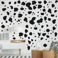 Geometric Cow Wall Stickers for Kids Room Decor