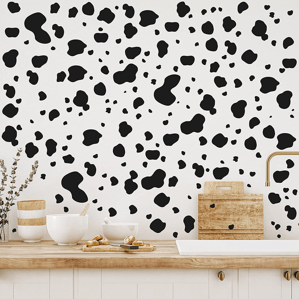 Geometric Cow Wall Stickers for Kids Room Decor