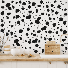 Geometric Cow Wall Stickers for Kids Room Decor