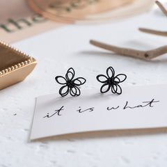 Women Fairy Hollow Flower Earrings Ear Jewelry