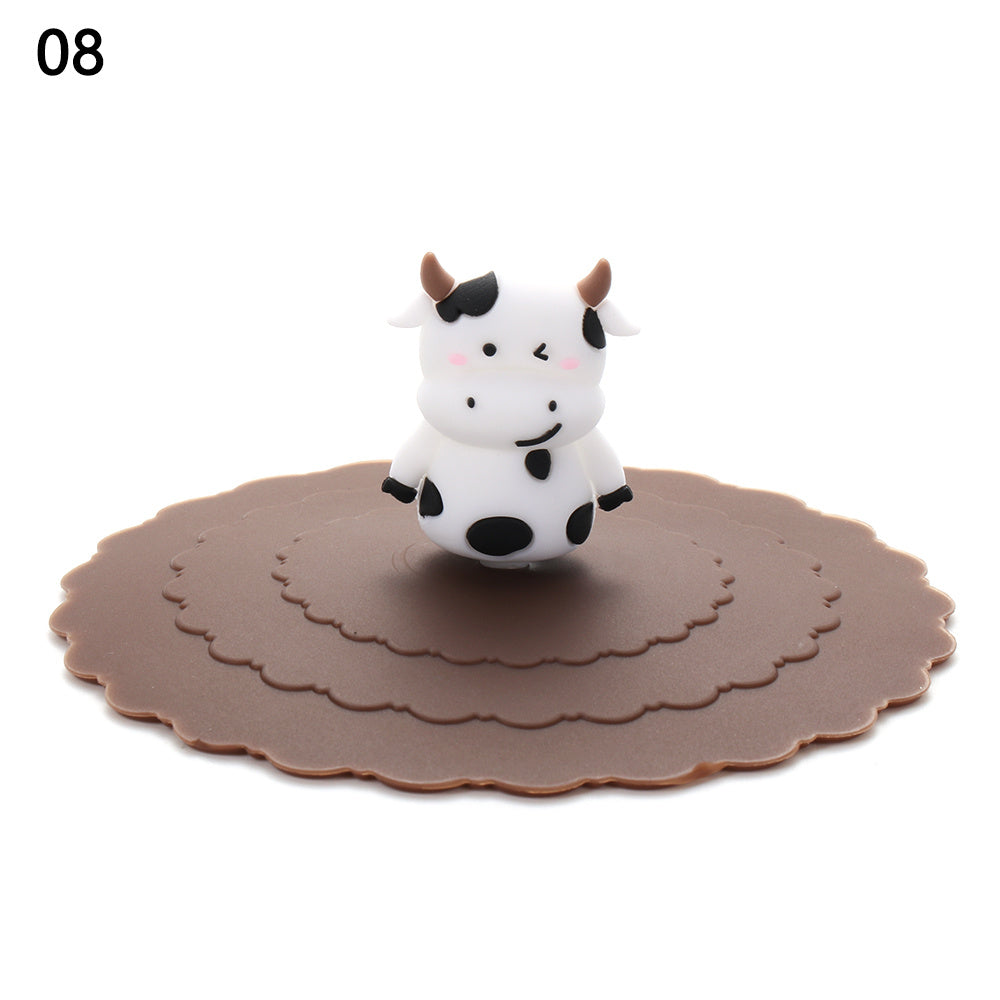 24 Colors Silicone Cup Cover Seal Suction Cup Dustproof Tea Coffee Lids Cap
