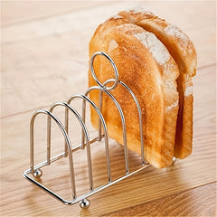 6-Slice Stainless Steel Bread Rack for Restaurant and Home Use