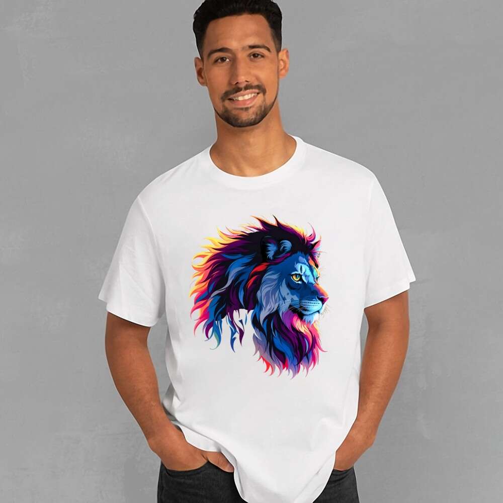 Lion Silhouette Clothing Patch Heat Transfer Sticker