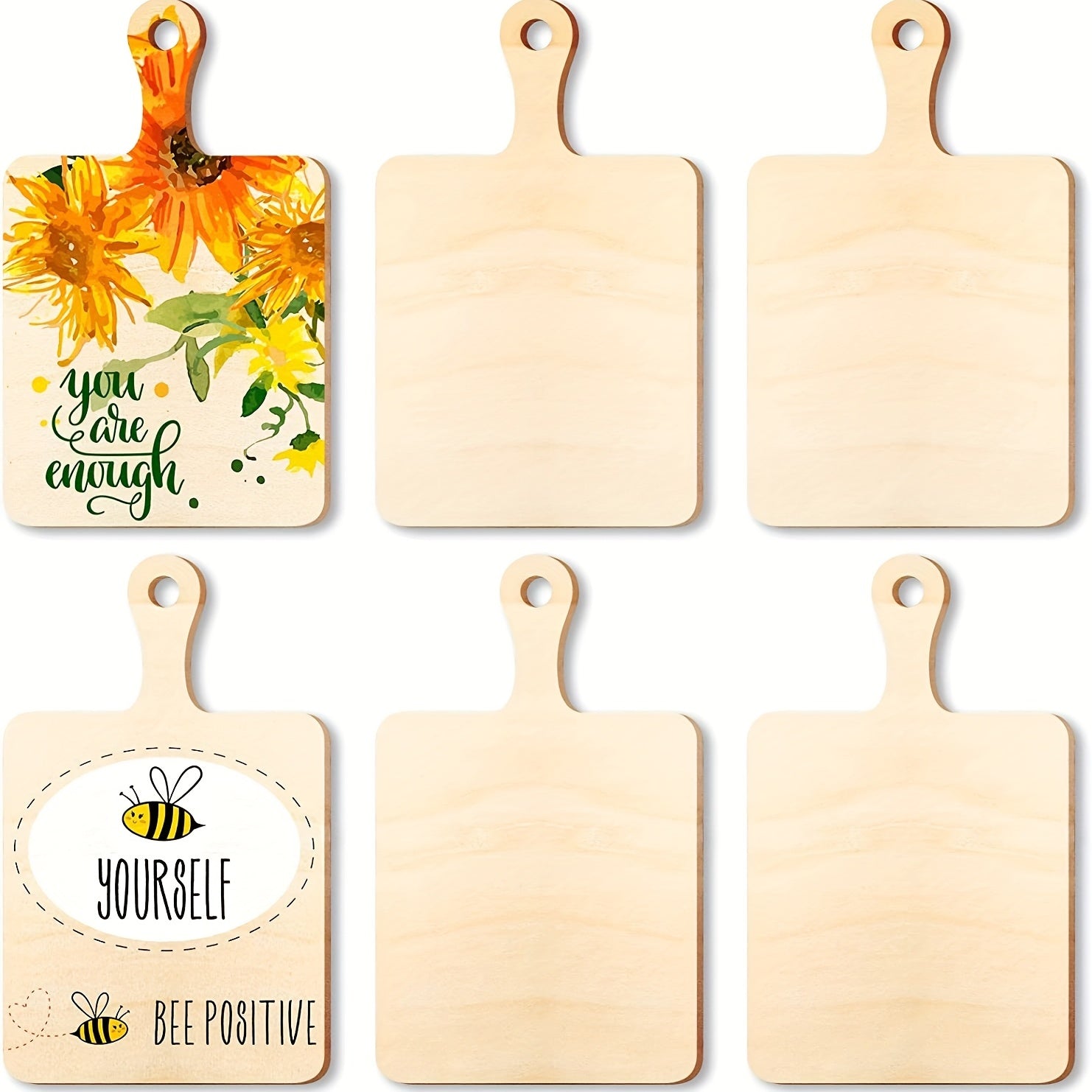 3pcs Mini Wooden Cutting Board With Handle Paddle Cutting Board