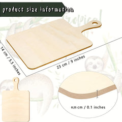 3pcs Mini Wooden Cutting Board With Handle Paddle Cutting Board