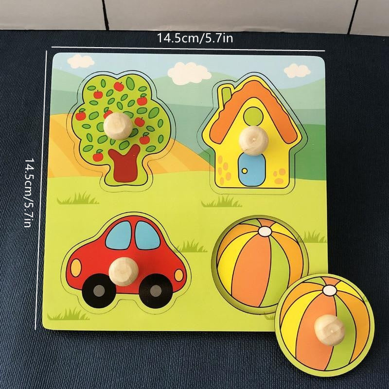 Children's 3D Puzzle Wooden Toys Fruit Cognitive Puzzle Toy
