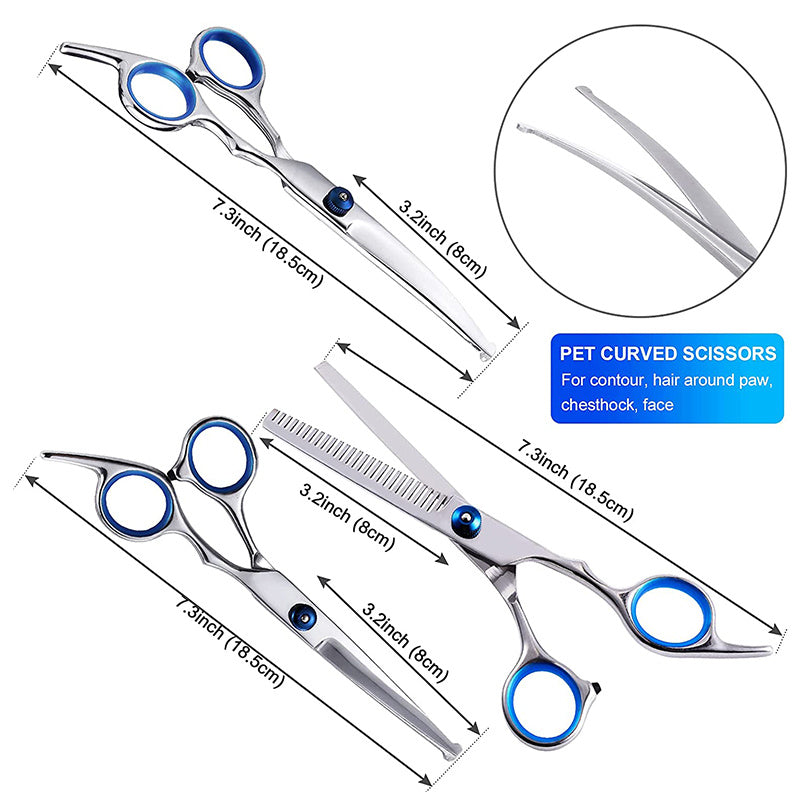 Stainless Steel Pet Hair Scissors Grooming Shears for Cats and Dogs