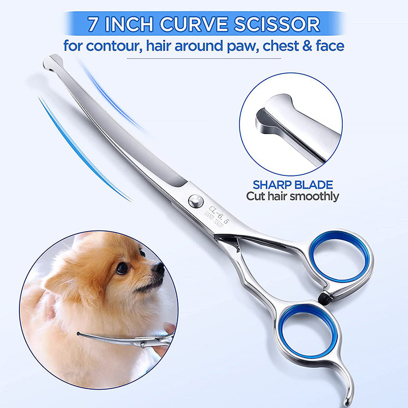 Stainless Steel Pet Hair Scissors Grooming Shears for Cats and Dogs