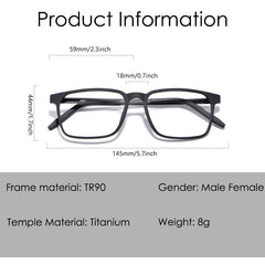 Casual TR90 Men Women Presbyopic Glasses Full Frame Eyeglasses
