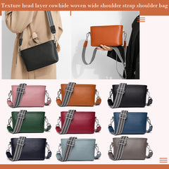 Wide Strap Crossbody Bag Vegan Leather Every Purse With Zipper
