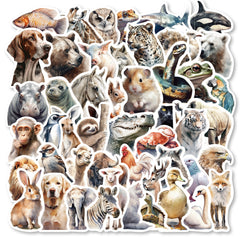 50pcs Realistic Animal Graffiti Stickers Waterproof DIY Decoration
