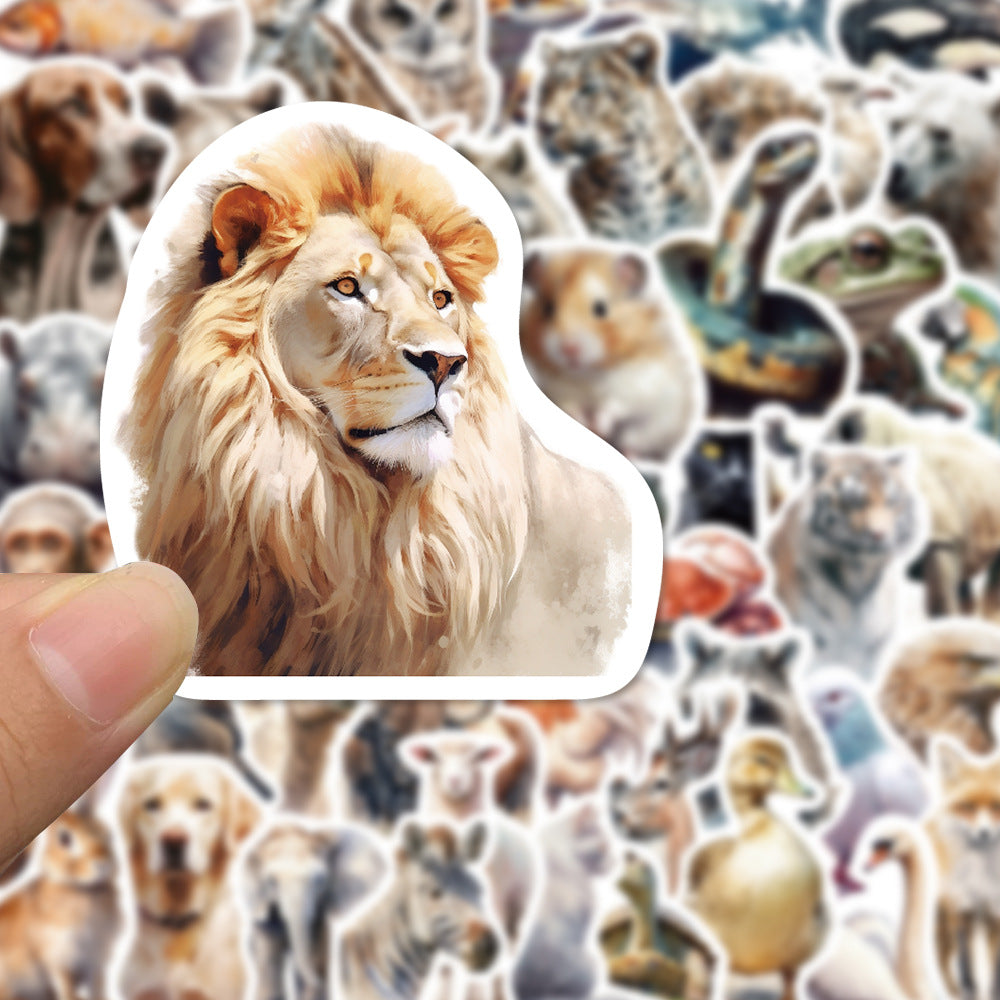 50pcs Realistic Animal Graffiti Stickers Waterproof DIY Decoration