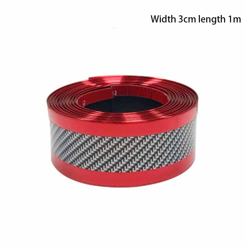 1pc Car Sticker Carbon Fiber DIY Door Sill Protector Edge Guard Strip