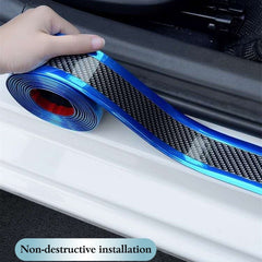 1pc Car Sticker Carbon Fiber DIY Door Sill Protector Edge Guard Strip