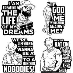 Men's Iron-On Stickers, Retro Heat Transfer Printing DIY Decals