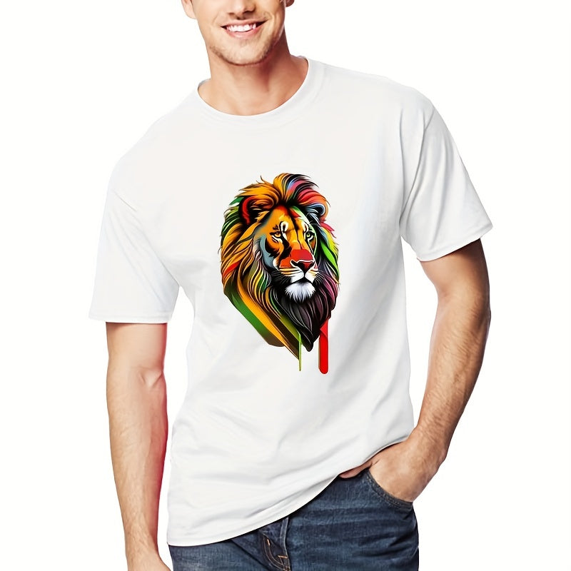 Colorful Lion Iron Stickers For Men - Sublimation Heat Press Decals