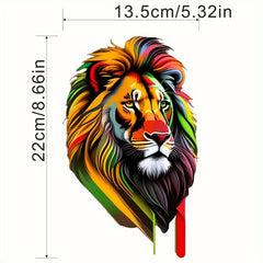 Colorful Lion Iron Stickers For Men - Sublimation Heat Press Decals