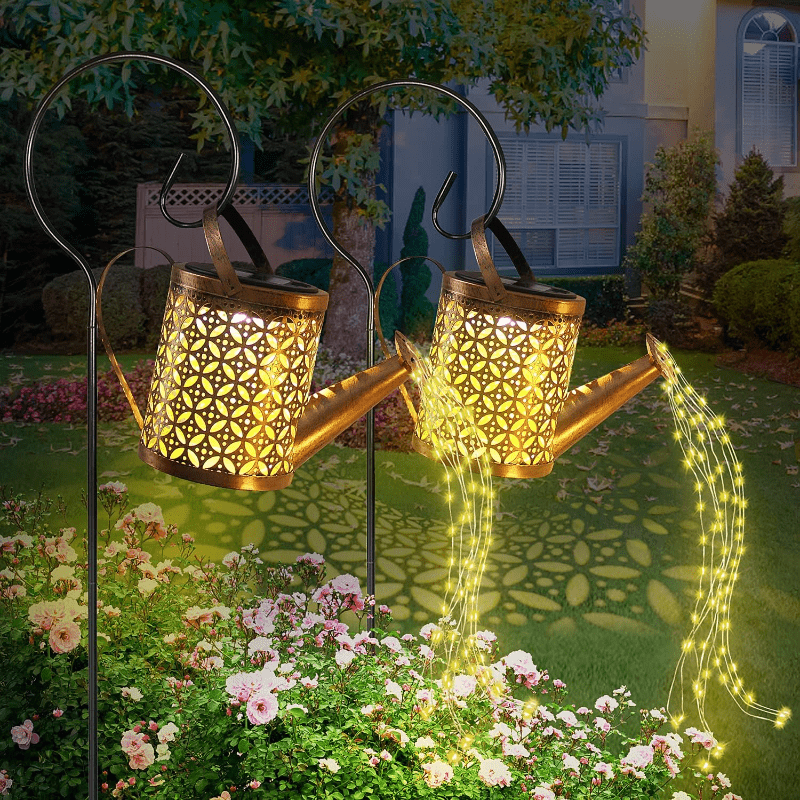 1pc Solar Outdoor Sprinkler Garden Decoration Waterfall Lights