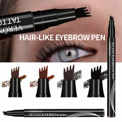4 Tip Microblade Brow Pen Waterproof Precision Eyebrow Makeup Long Lasting
