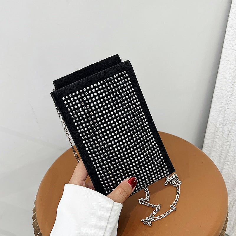 Rhinestone Chain Crossbody Bag Sparkly Purse Shoulder Bag