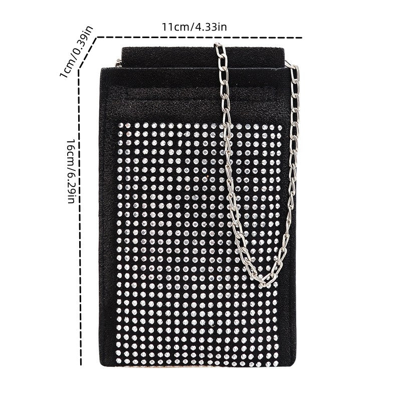Rhinestone Chain Crossbody Bag Sparkly Purse Shoulder Bag