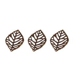100pcs Leaf Metal Flower Frame Pendant Charm DIY UV Resin Necklace