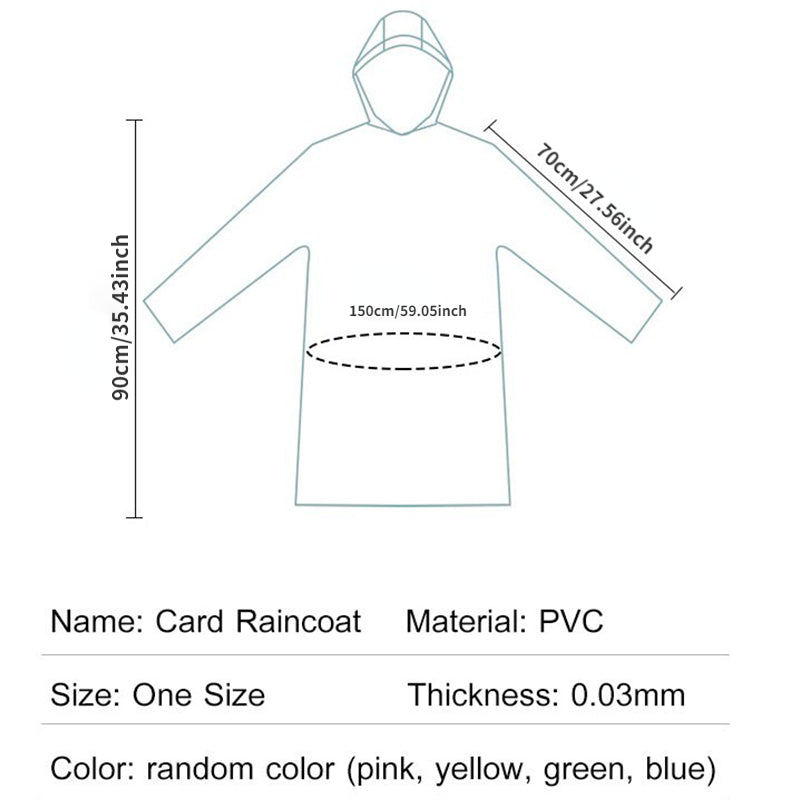 4pcs Waterproof Disposable Rain Poncho for Outdoor Activities