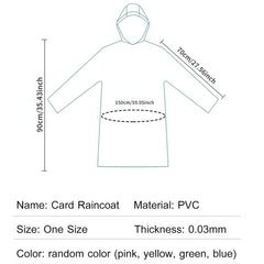 4pcs Waterproof Disposable Rain Poncho for Outdoor Activities