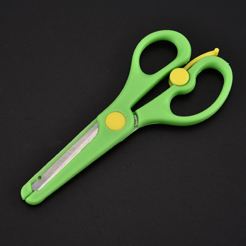 Diy Hand cut Students' Safety Scissors Plastic Bag Edge Paper Cutting Stationery